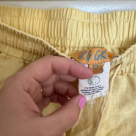 VRG GRL La Concha Linen Button Up Shirt &  Linen Short // Yellow - Picture 7 of 8